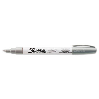 Permanent Paint Marker, Fine Point, Silver