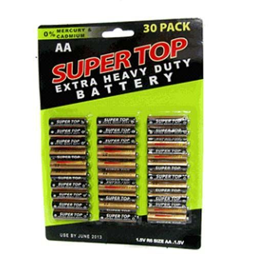 30 Pc Aa Batteries Case Pack 24