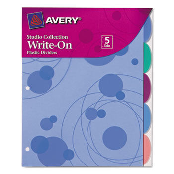 Studio Collection Write-On Dividers, 11x8-1/2, 5-Tab, Bubbles