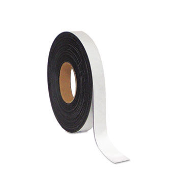 Dry Erase Magnetic Tape Roll, White, 1"" x 50 Ft.