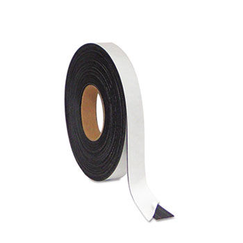 Magnetic Adhesive Tape Roll, Black, 1"" x 50 Ft.