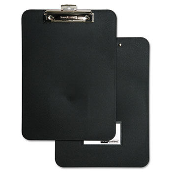 Unbreakable Recycled Clipboard, 1/2"" Capacity, 8 1/2 x 11, Black