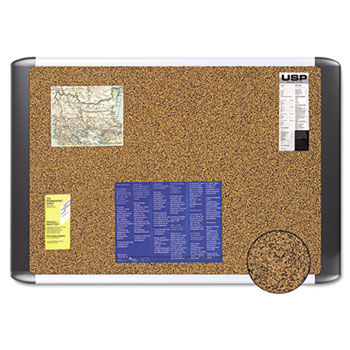 MasterVision Tech Cork Board, 48x72 Silver/Black Frame