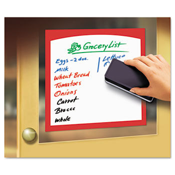 Peel & Stick Dry Erase Sheets, Border Sheets, 4 x 6, White/Asst., 4/Pack