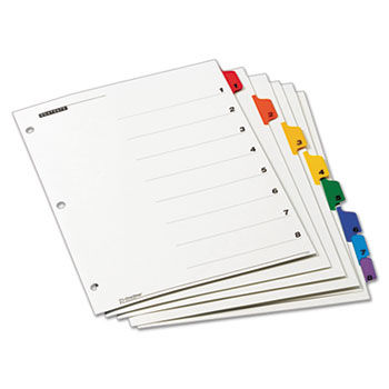 OneStep Plus Index System, 8-Tab, Multi-Color