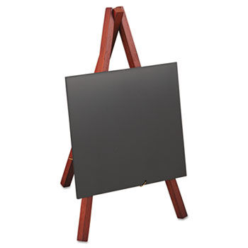 Securit Easel Table Board, 5 7/8 x 5 3/8 x 9 1/2, Mahogany Frame