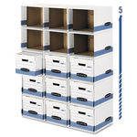 File/Cube Box Shell, Legal/Letter, White/Blue