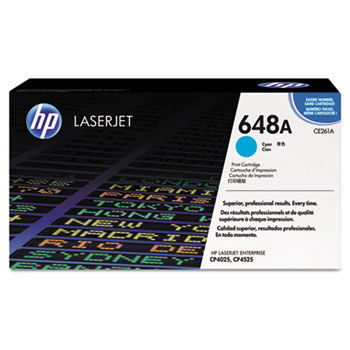 CE261AG (HP 648A) Government Toner Cartridge, 11,000 Page-Yield, Cyan