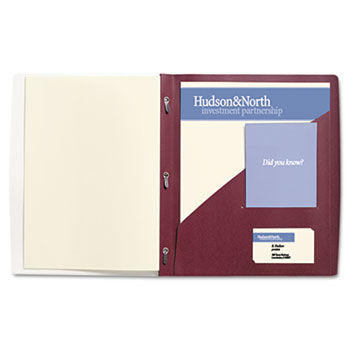 IMPACT Frosted Front Report Cover with Tall Pocket, 11 x 8-1/2, Burgundy, 5/Pack