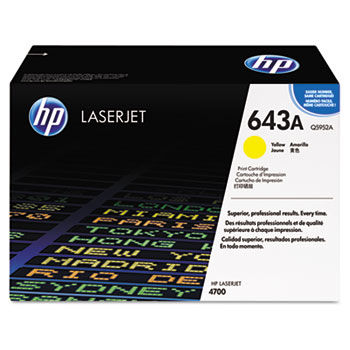 Q5952AG (HP 643A) Government Smart Toner Cartridge, 10,000 Page-Yield, Yellow