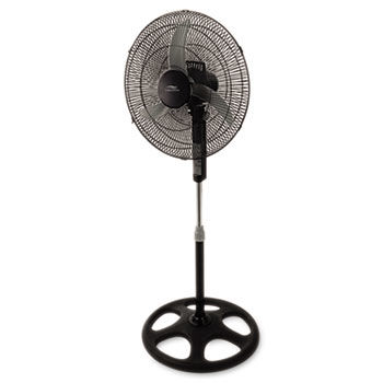 16"" Remote Control Stand Fan, Three-Speed, Black