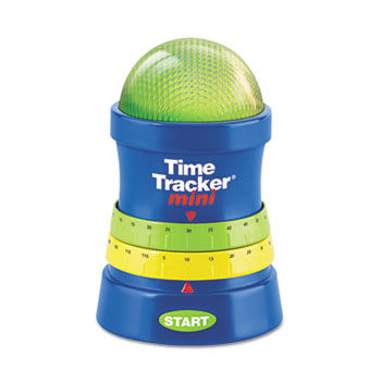 Time Tracker Mini Timer, 3 1/4w x 3 1/4d x 4 3/4h, Blue/Green/Red/Yellow