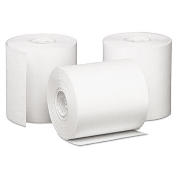 Single-Ply Cash Register/POS Rolls, 3"" x 85 ft., White, 50/Carton