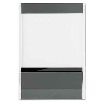 Porcelain Magnetic Whiteboard, 96 x 48, White/Graphite