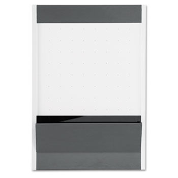 Porcelain Magnetic Whiteboard, 36 x 24, White/Graphite