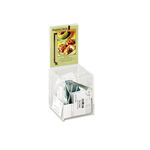 Collection Box with Graphics Display, 5 1/2 x 5 1/2 x 13, Clear