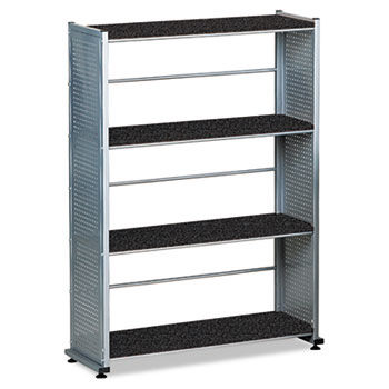 Eastwinds Accent Shelving, Four Shelves, 31-1/4w x 11d x 44-1/2h, Anthracite