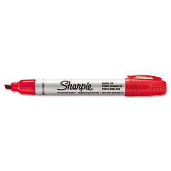 Pro Chisel Tip Permanent Marker, Red, Open Stock