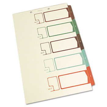 Table of Contents Index Dividers, 1-5, Multicolor, 14 x 8-1/2