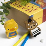 [Chicken & Wild Boar] - Card Holder / Wooden Clips / Wooden Clamps / Animal Clips