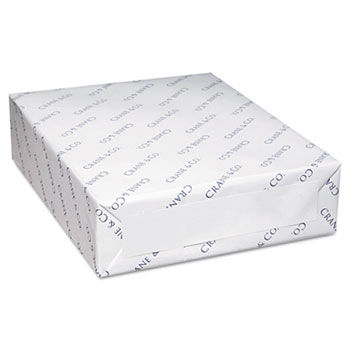 Crane's Crest 100% Cotton Paper, 24-lb., 8-1/2 x 11, Natural White, 500/Ream