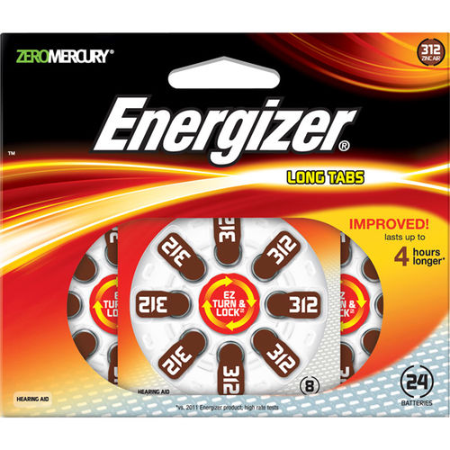 EZ Turn & Lock Hearing Aid Size 312 Batteries 12-pack