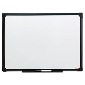 Dry Erase Board, Melamine, 24 x 18, Black Frame