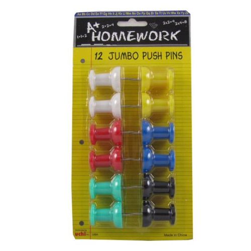 Push Pins Jumbo - 12 count Case Pack 48