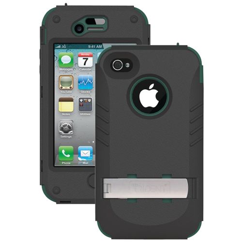 TRIDENT AMS-IPH4S-BG iPhone(R) 4/4S Kraken A.M.S. Series(TM) Case with Holster (Ballistic Green)