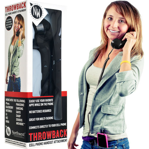 Northwest&#8482; Throwback Cell Phone Handset Attachment - Black