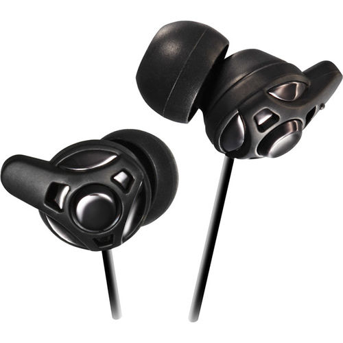 Carbon Nanotube Coated Inner Ear Secure-Fit Headphones-Black