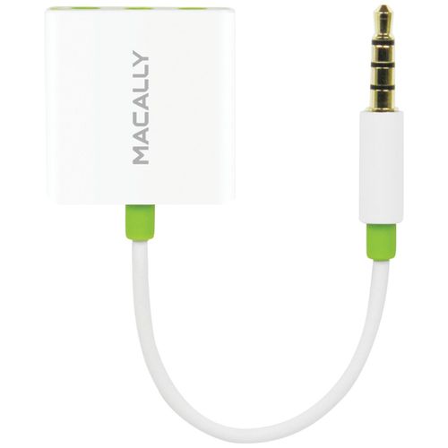 MACALLY Audio3 iPad(R)/iPhone(R)/iPod(R) 3-Way Headphone Audio Splitter Adapter