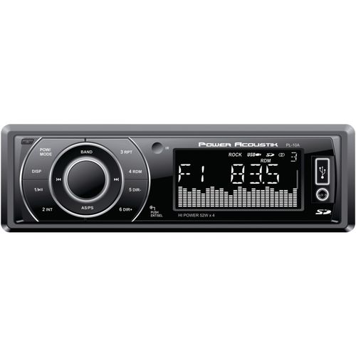 POWER ACOUSTIK PL-10A Single-DIN In-Dash Mechless Receiver with Detachable Face