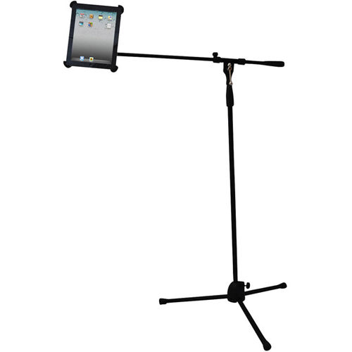 Multimedia Microphone Stand With Adapter for iPad 2 (Adjustable for Compatibility w/iPad 1)