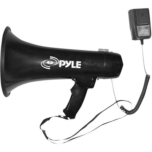 40 Watts Professional Megaphone / Bullhorn w/Siren and 3.5mm Aux-In For Digital Music/iPod