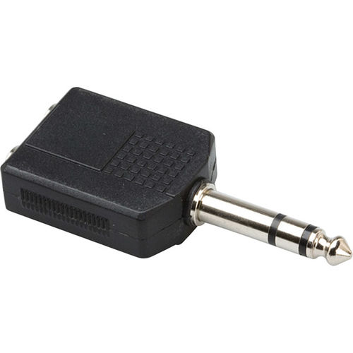 Dual 1/4"" Jack to Single 1/4 Plug Adapter