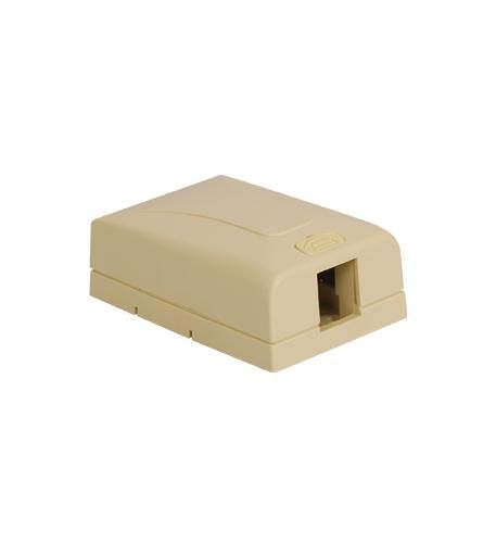 SURFACE MOUNT BOX, ELITE, 1-PORT, IVORY