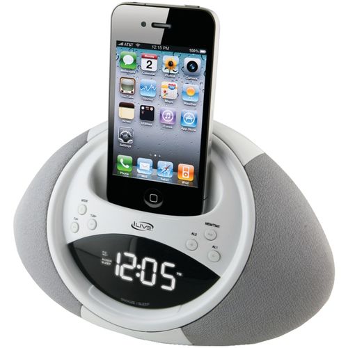 ILIVE iCP122W iPhone(R)/iPod(R) Clock Radio