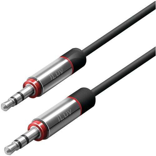 ILUV iCB110BLK Premium Auxiliary Audio Cable, 3 ft