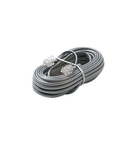 4C 7' Silver Modular Line Cord