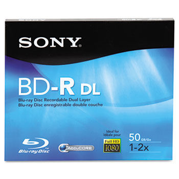 BD-R Dual Layer Recordable Disc, 50GB, 2x