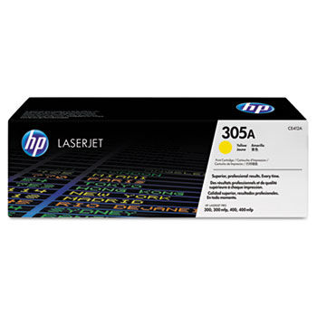 CE412A (HP 305A) Toner, 2,600 Page-Yield, Yellow