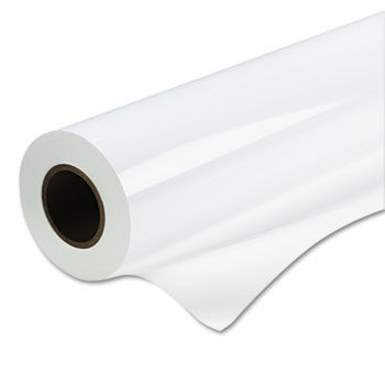 Production Satin Poly Poster Plus Roll, 42"" x 100 ft, White