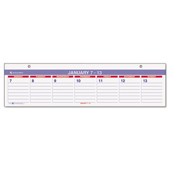 Mini Weekly Wall Calendar, 15"" x 14"", White, 2014