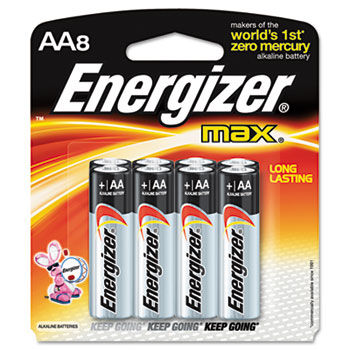 MAX Alkaline Batteries, AA, 8 Batteries/Pack