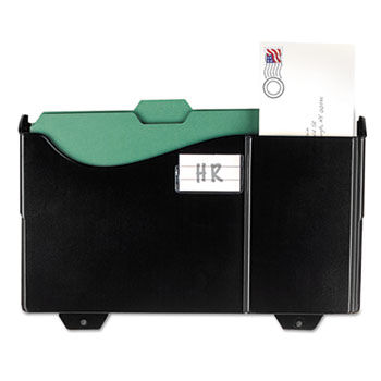 Add-on Wall File, Letter/Legal, 1 Pocket, 9 3/4 x 15 3/4, Black, 1/EA