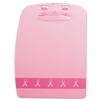 Breast Cancer Awareness Fashion Clipboard, 3/4"" Clip, 9 3/8 x 13 3/4, Pink