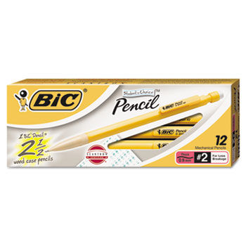 Student's Choice Pencil, 0.9 mm, Yellow Barrel, Dozen