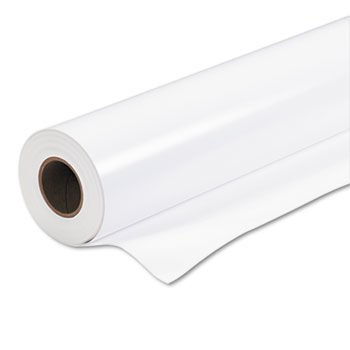 Production Satin Poly Poster Plus Roll, 36"" x 200 ft, White