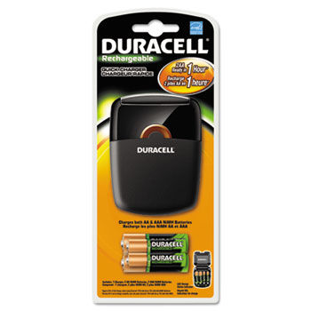 Quick Charger, 4 Pre-Charged Rechargeable NiMH Batteries